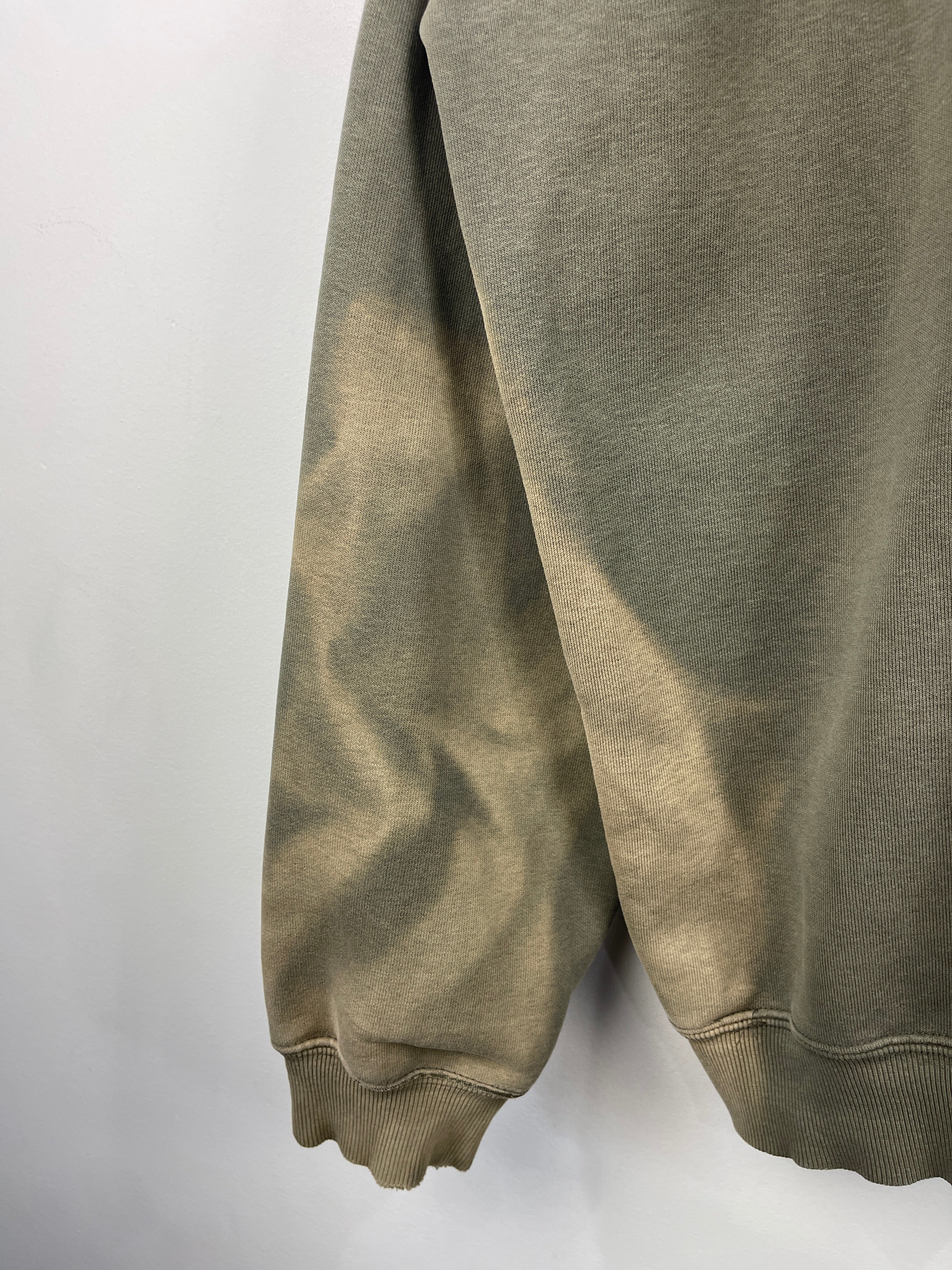 Vintage Carhartt Quarter Zip Sun Faded Green Hoodie