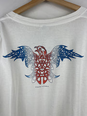 Vintage Eagle Celtic Tribal Motorcycle White Long Sleeve