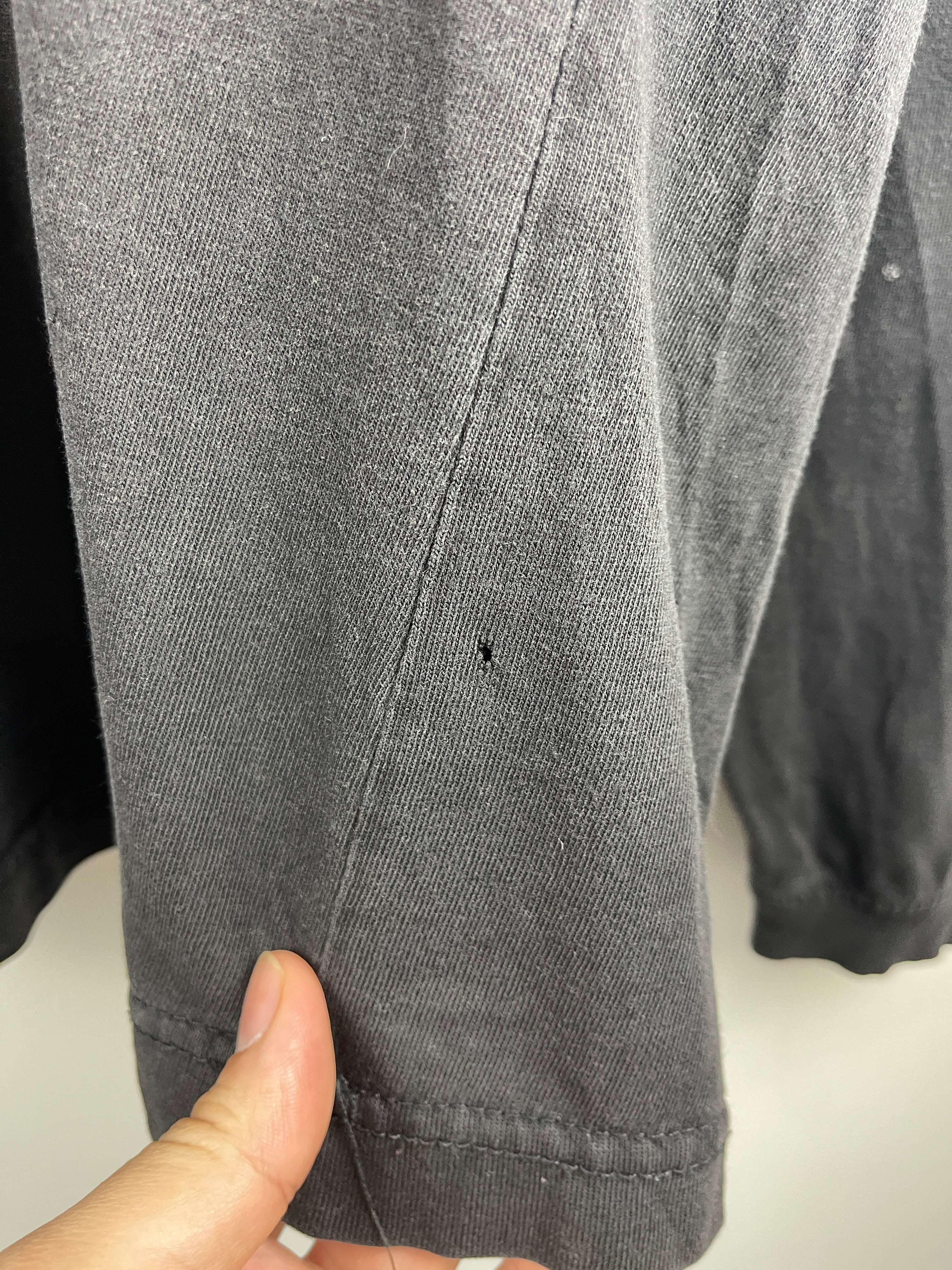 Vintage Choppers Embroidered Black & Orange Henley Long Sleeve