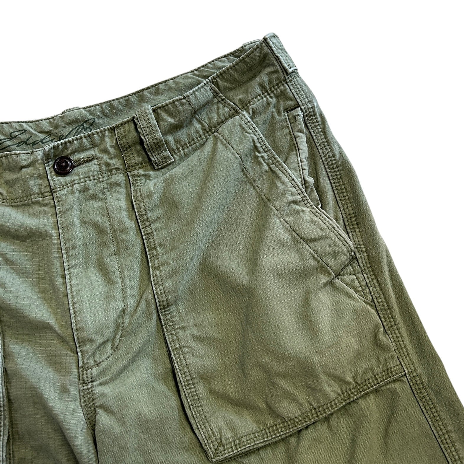 Vintage Eddie Bauer Green Military Shorts