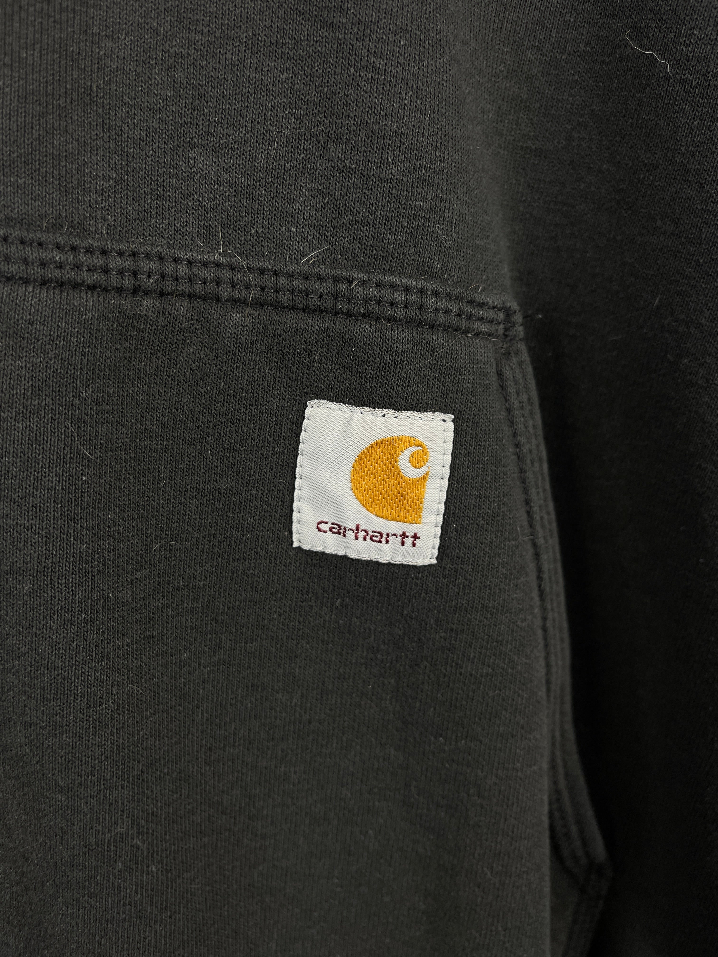 Vintage Carhartt Patch Black Zip Up Hoodie
