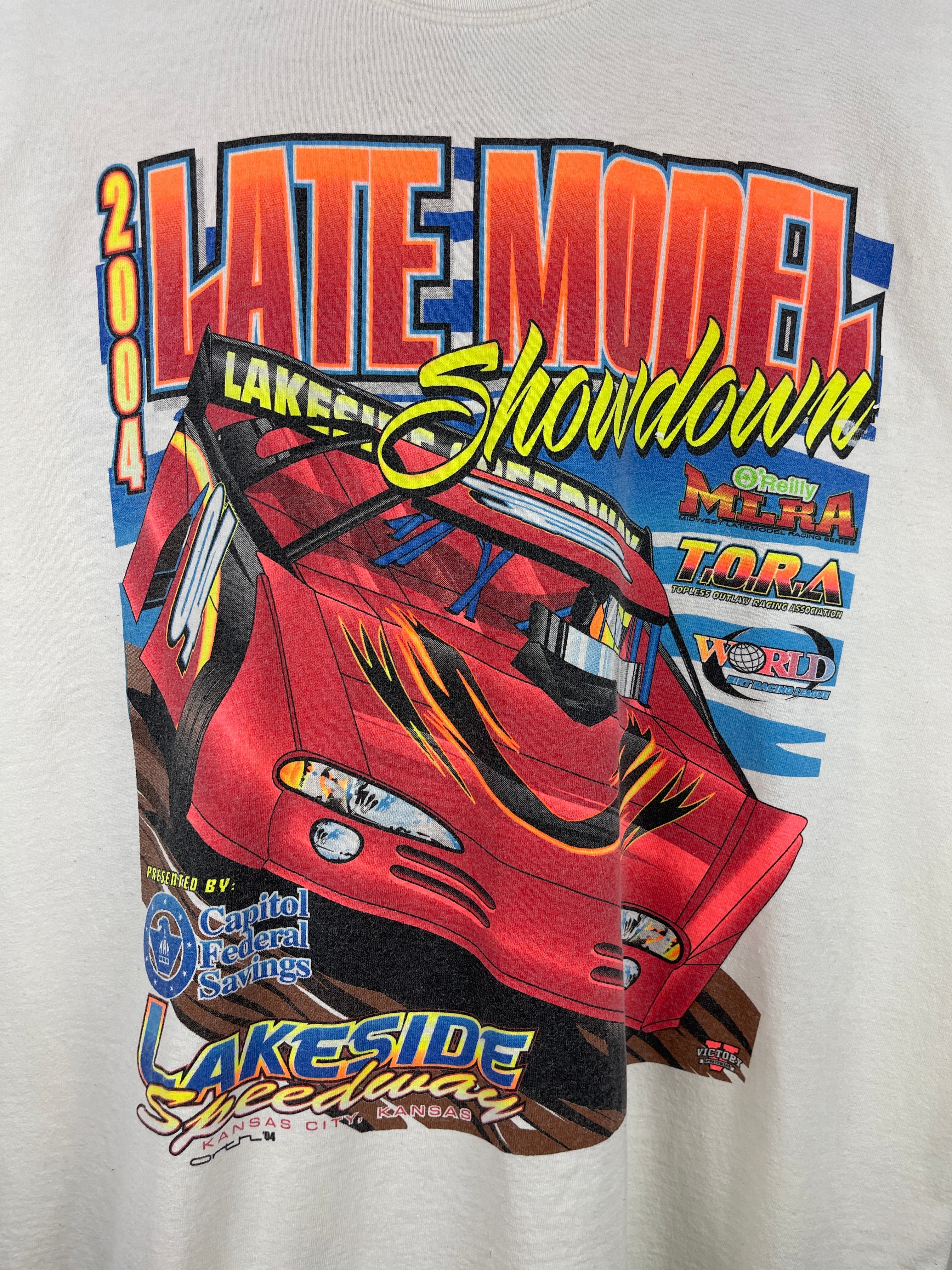 Vintage Late Model Showdown Racing White Tee